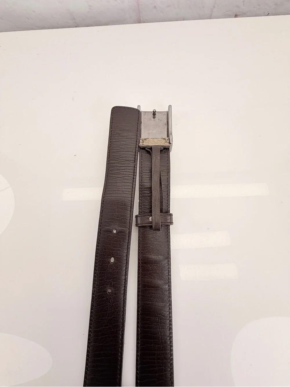 Gucci 85cm Beige/Brown GG Supreme Canvas Buckle Belt 34”